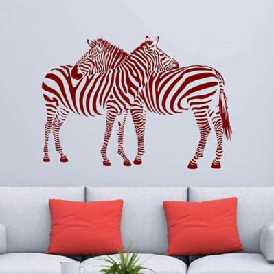 Adesivo da muro zebre, decorazione adesiva