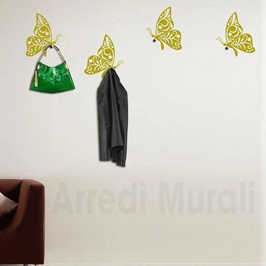 Appendiabiti farfalle adesivi murali