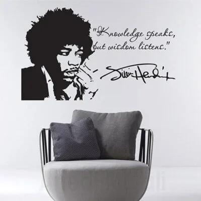 Adesivo Murale INDIGOS – Citazione Mark Twain 'Ogni Giorno La Chance' – 80x15 Cm – Lilla – Decorazione Parete