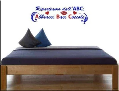 adesivi da muro frase abc blu
