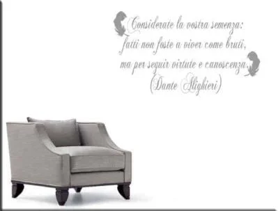 adesivo da muro frase Dante Alighieri