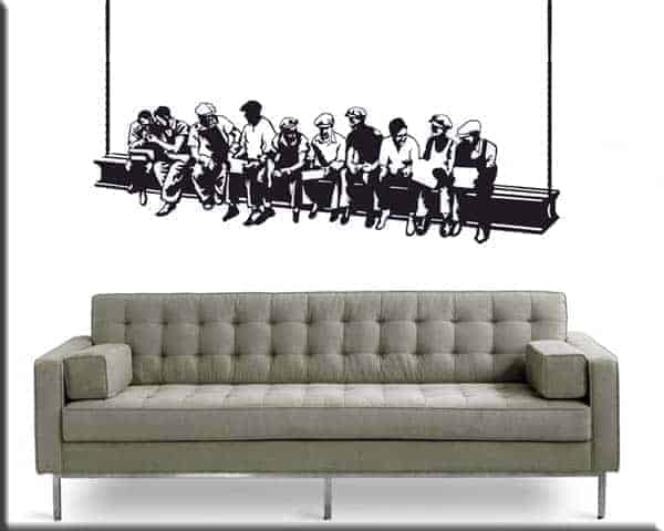 adesivo da parete operai Rockefeller Center