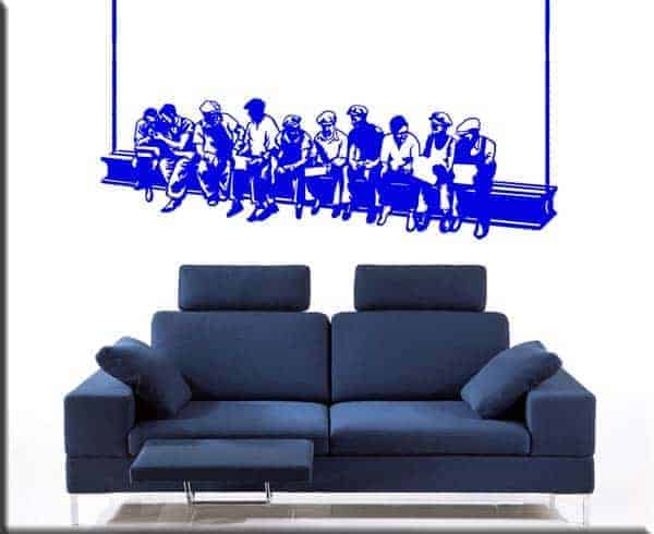 adesivo murale operai Rockefeller Center