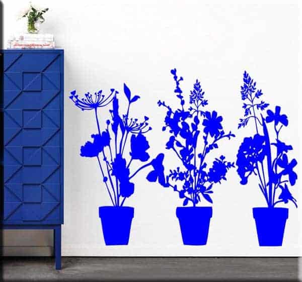 wall stickers decalcomanie murali adesivi piante