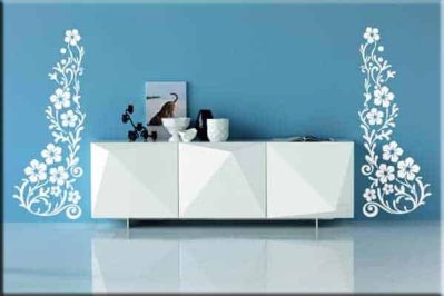 adesivi da parete ornamenti floreali