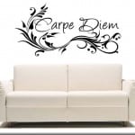 INDIGOS UG - Decalcomanie da muro - adesivi da parete - Murale - Carpe Diem, Verde, 96x27 cm - Decorazione per soggiorno, camera dei bambini, ufficio