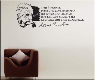 adesivo murale frase Albert Einstein