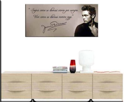 quadro moderno citazione James Dean