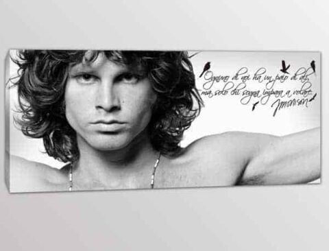 quadro moderno frase Jim Morrison