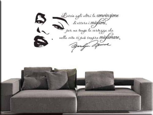 wall sticker frase Marilyn Monroe