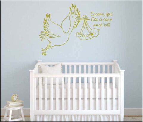 adesivo murale bebè personalizzato
