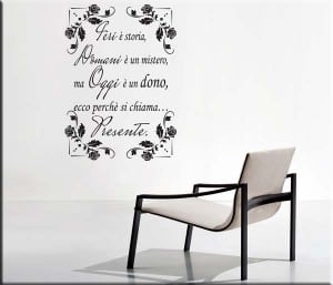 decorazione adesiva frase oggi