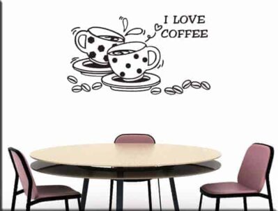 love coffee adesivo murale bar