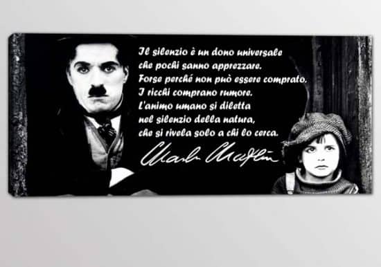 quadro frase Charlie Chaplin