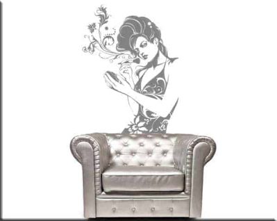 adesivo da parete bellezza donna