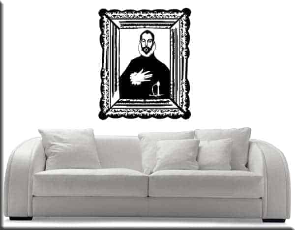 adesivo murale El Greco cavaliere