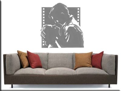 decorazione adesiva da muro via col vento