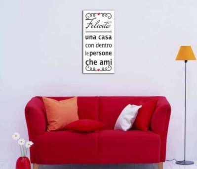 quadri moderni frase felicità