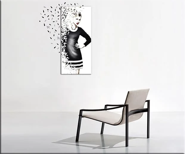 quadro donna wall stickers foglie