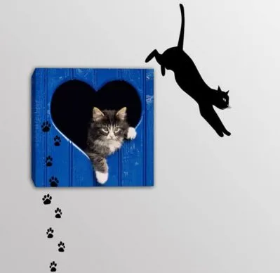 quadro gatto adesivi murali