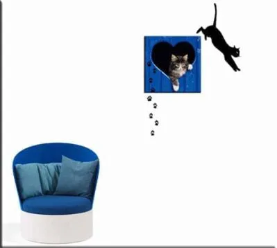 quadro moderno gatto wall stickers
