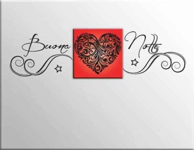 quadro moderno wall stickers buona notte