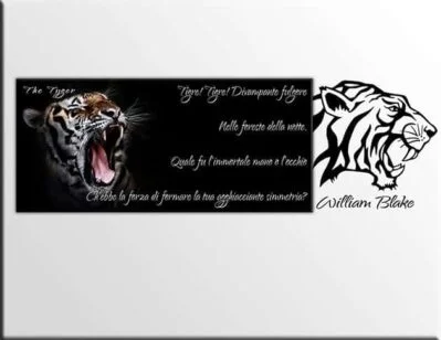 quadro tigre adesivi murali william blake