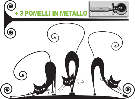 adesivi appendiabiti gatti