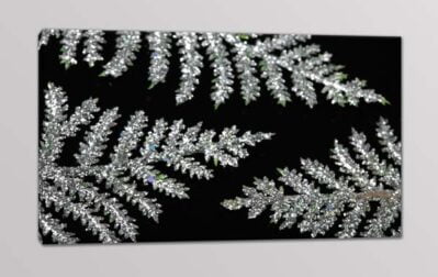 quadro moderno foglie argento