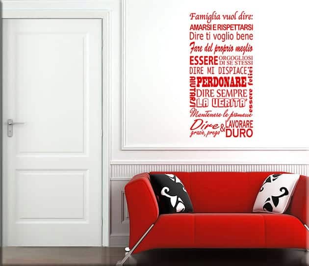 RoomMates Adesivi Da Parete Famiglia - 6 Pezzi Rimovibili - Decorazione Nera 90x17 Cm