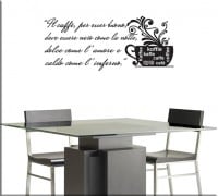 Adesivi murali frasi cucina caffè wall stickers adesivo da muro per parete bar