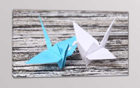 quadro moderno origami stampa tela