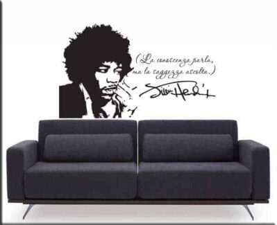 Decorazione adesiva frase Jimi Hendrix
