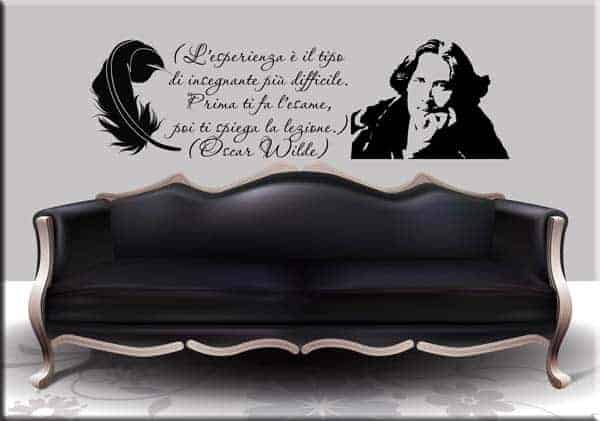 Decorazione murale citazione Oscar Wilde