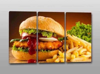 40 Decorazioni A Spirale Per Feste Fast Food – 20 Cartelli Pendenti E 20 Spirali, Tema Hamburger E Pizza
