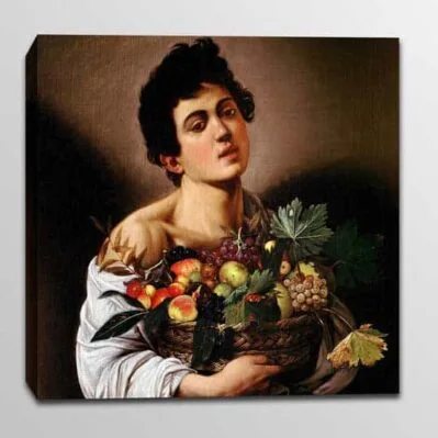 Reproduction Tableau Caravaggio "Buona Ventura" Sur Toile Encadrée - Déco Maison Made In Italy