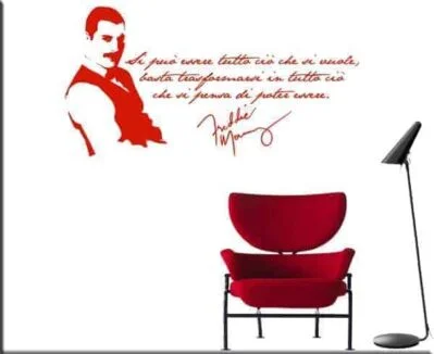 adesivi murali frase Freddie Mercury