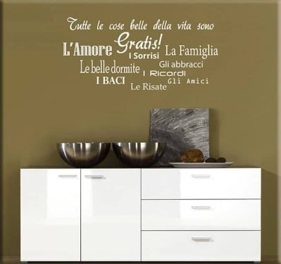 adesivi murali frasi cose gratis