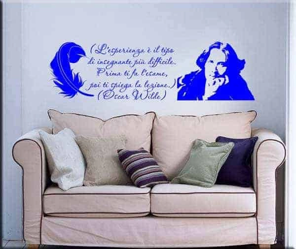 adesivo da parete citazione Oscar Wilde