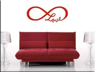 decorazione adesiva murale love infinito