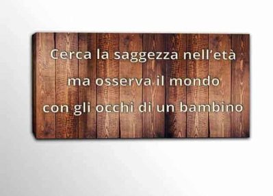 quadro moderno legno frase saggezza