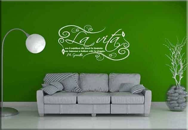 decorazioni adesive murali frase Gandhi
