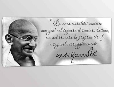 quadro moderno frase Gandhi