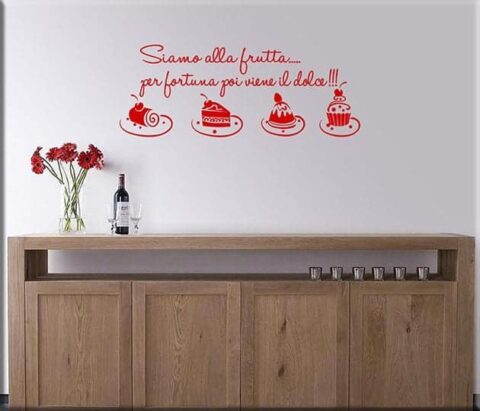 wall stickers frase cucina dolci