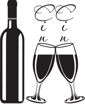 adesivi murali calici vino