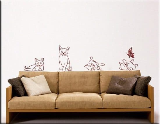 wall stickers gatti arredo