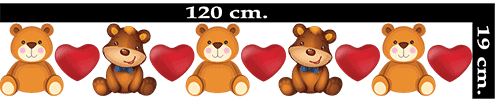 wall stickers greca orsi bimbi