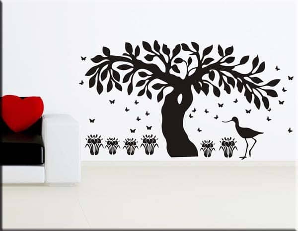 Adesivi Murali Decorativi Sakura Con Uccelli E Fiori Di Ciliegio - 2 Pezzi In PVC Autoadesivo 30x60cm, Per Pareti, Finestre, Mobili, Piastrelle - 6