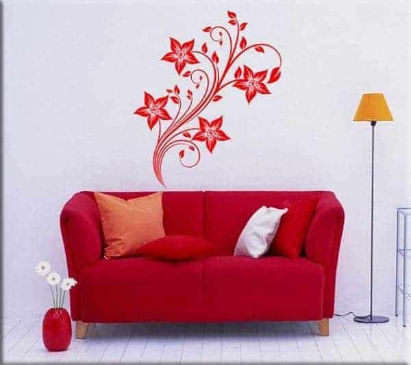 Adesivi Murali Floreali 4 Pezzi, Set Decorativo Con Rose, Peonie, Girasoli E Farfalle, Impermeabili, Facili Da Applicare, Per Camera Letto E Soggiorno