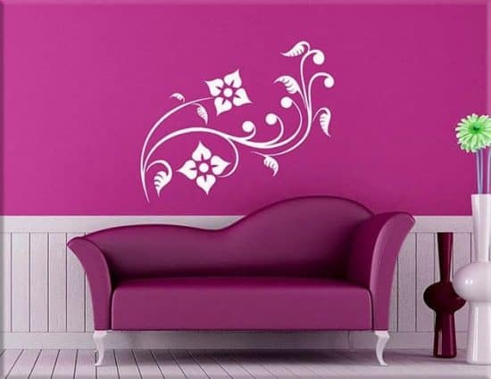 wall stickers fiori stilizzati design arredo